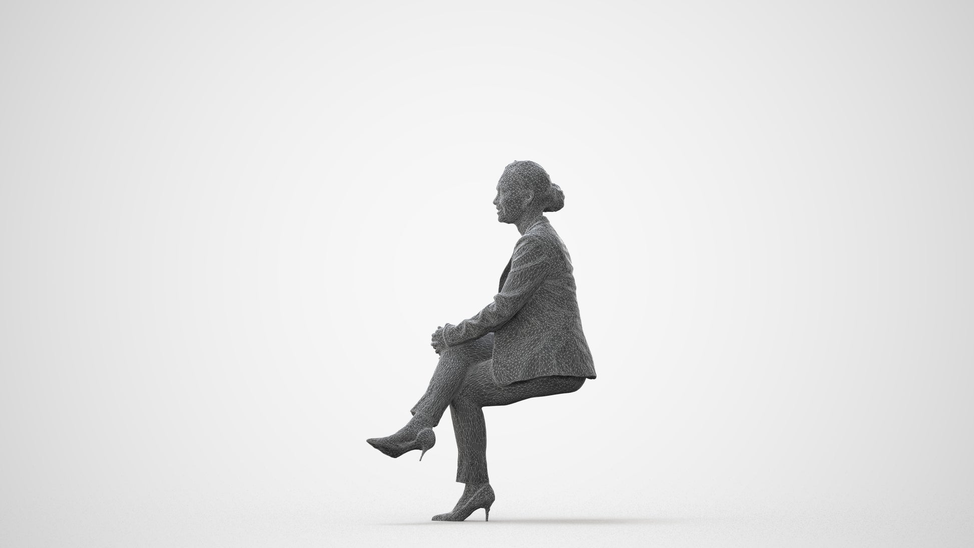 realistic 3D people woman business, render-ready for V-Ray and Corona, FBX OBJ, square thumbnail