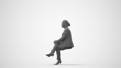 realistic 3D people woman business, render-ready for V-Ray and Corona, FBX OBJ, square thumbnail