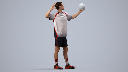 realistic 3D people man sport, render-ready for V-Ray and Corona, FBX OBJ, side view render