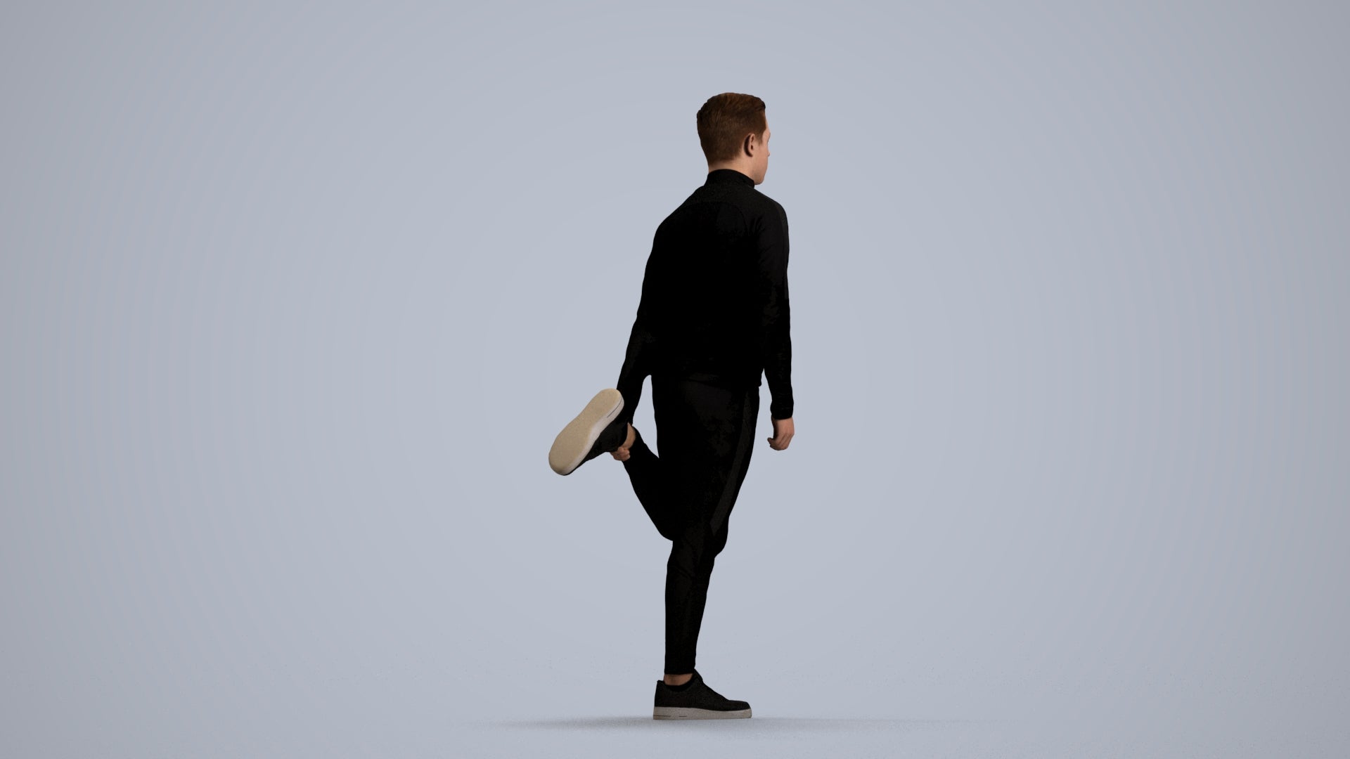 scanned 3D boy sport, photogrammetry people for Enscape and V-Ray, front view render