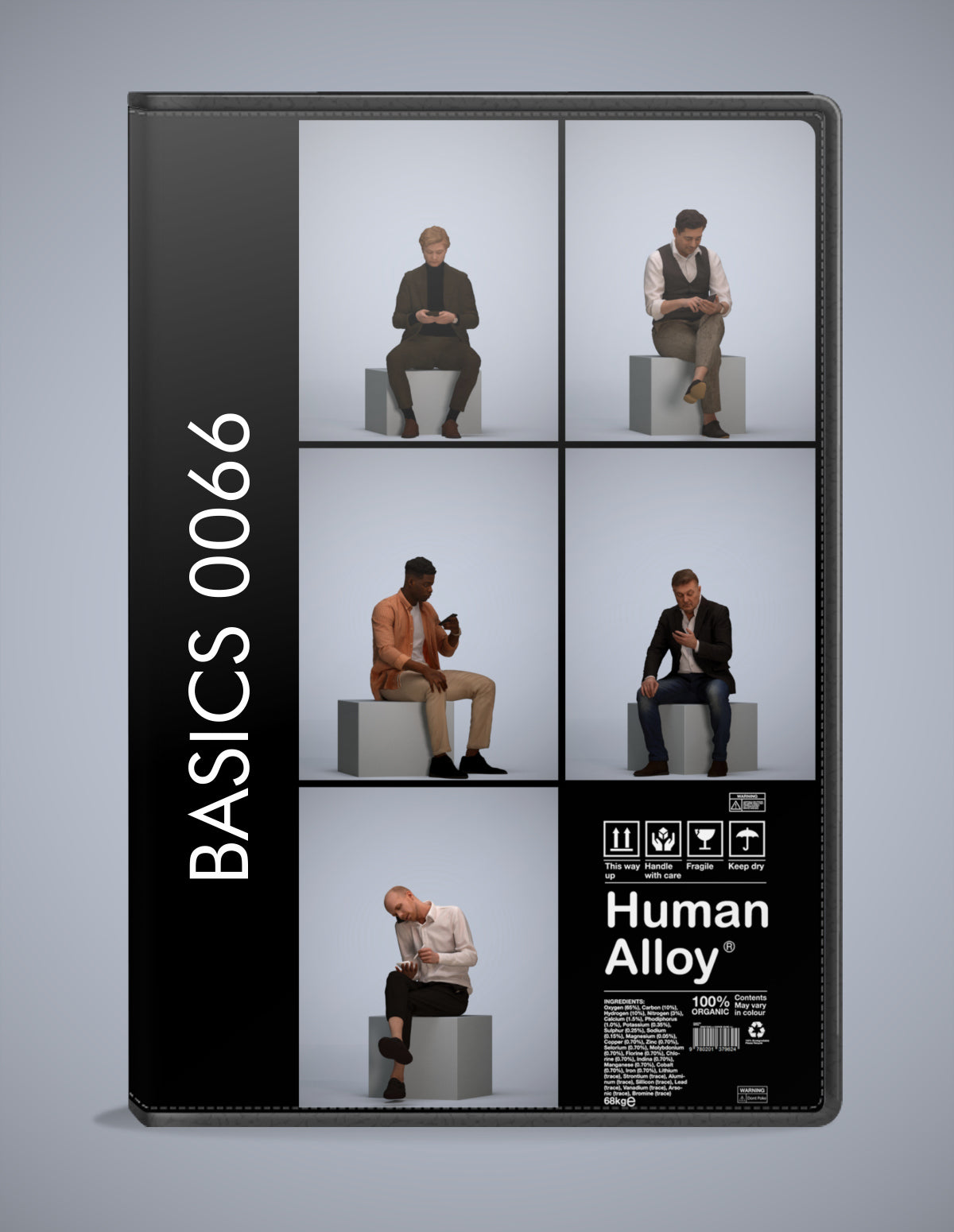 scanned 3D people sitting collection, 5 photogrammetry models for Enscape and V-Ray