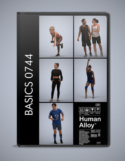 3D human models sport bundle, 5 photogrammetry scanned people for archviz