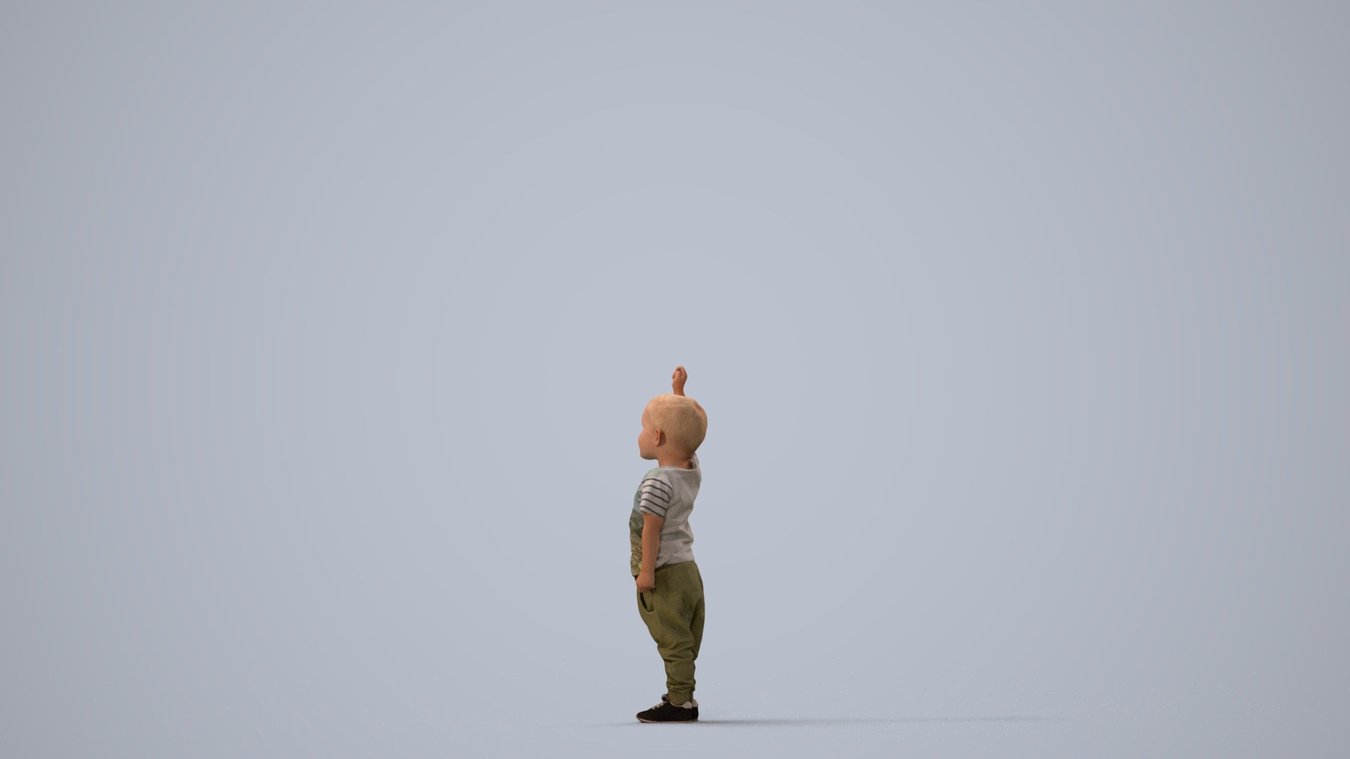 realistic 3D people boy casual kids, render-ready for V-Ray and Corona, FBX OBJ, three-quarter view render