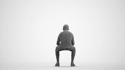 3D human model boy casual kids, photogrammetry scanned person for archviz, wireframe front view