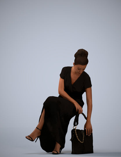 scanned 3D woman formal formalaffairs, photogrammetry people for Enscape and V-Ray