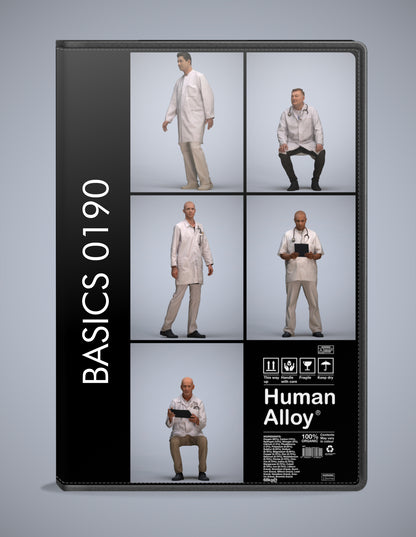5 3D scanned people medical, photorealistic archviz pack for Enscape and SketchUp