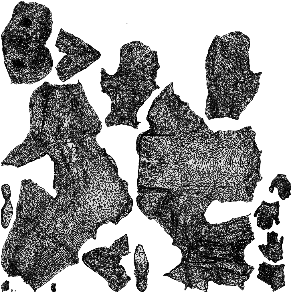 scanned 3D man business, photogrammetry people for Enscape and V-Ray, wireframe top-down view