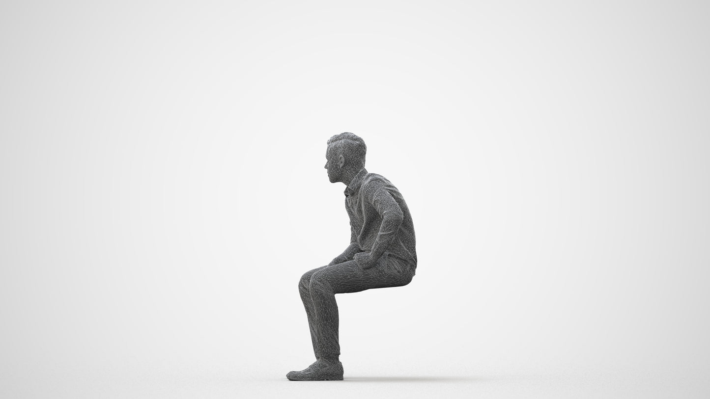 3D scanned boy kids, photorealistic archviz people for Enscape and SketchUp, square thumbnail