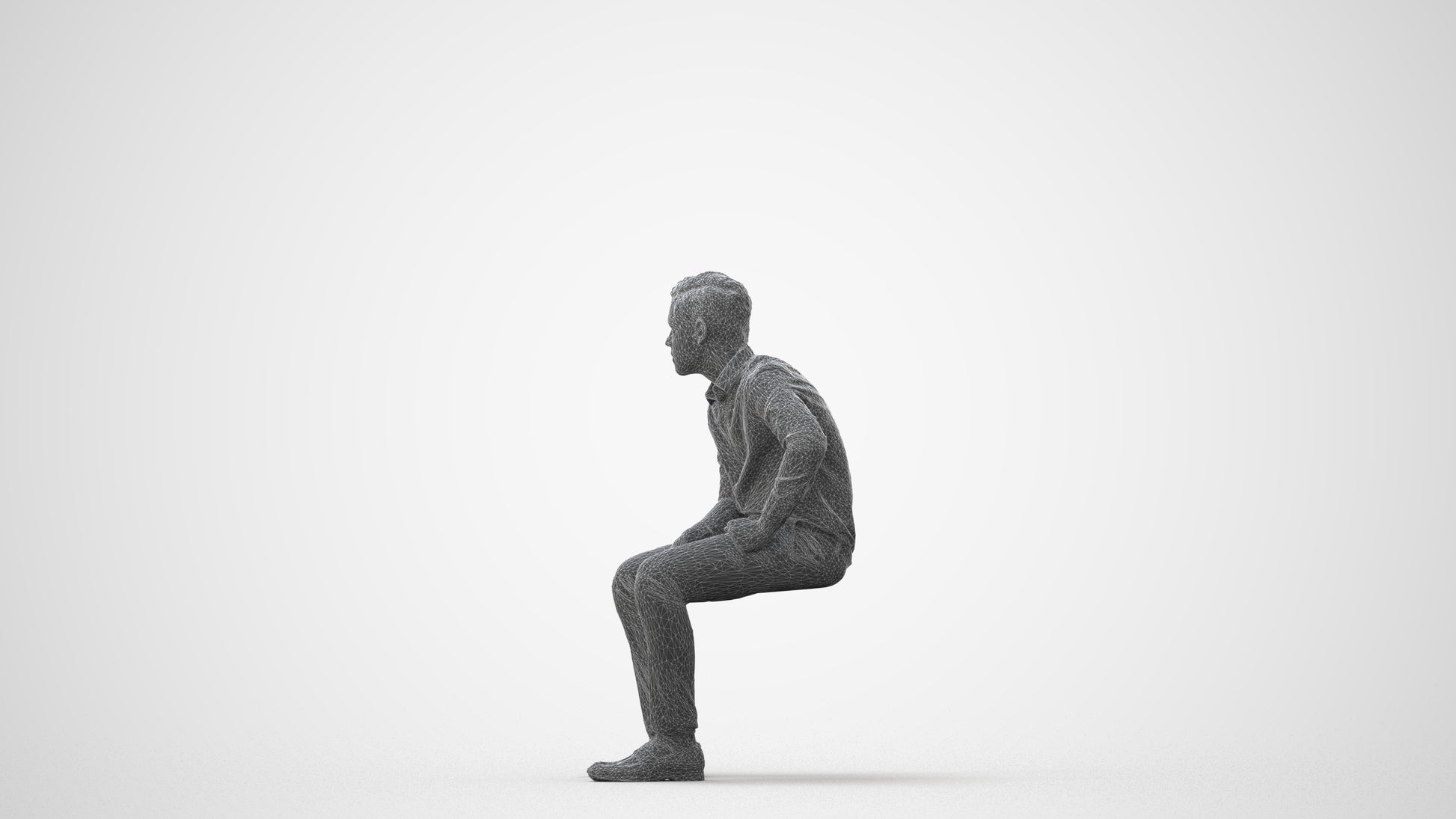 3D scanned boy kids, photorealistic archviz people for Enscape and SketchUp, square thumbnail