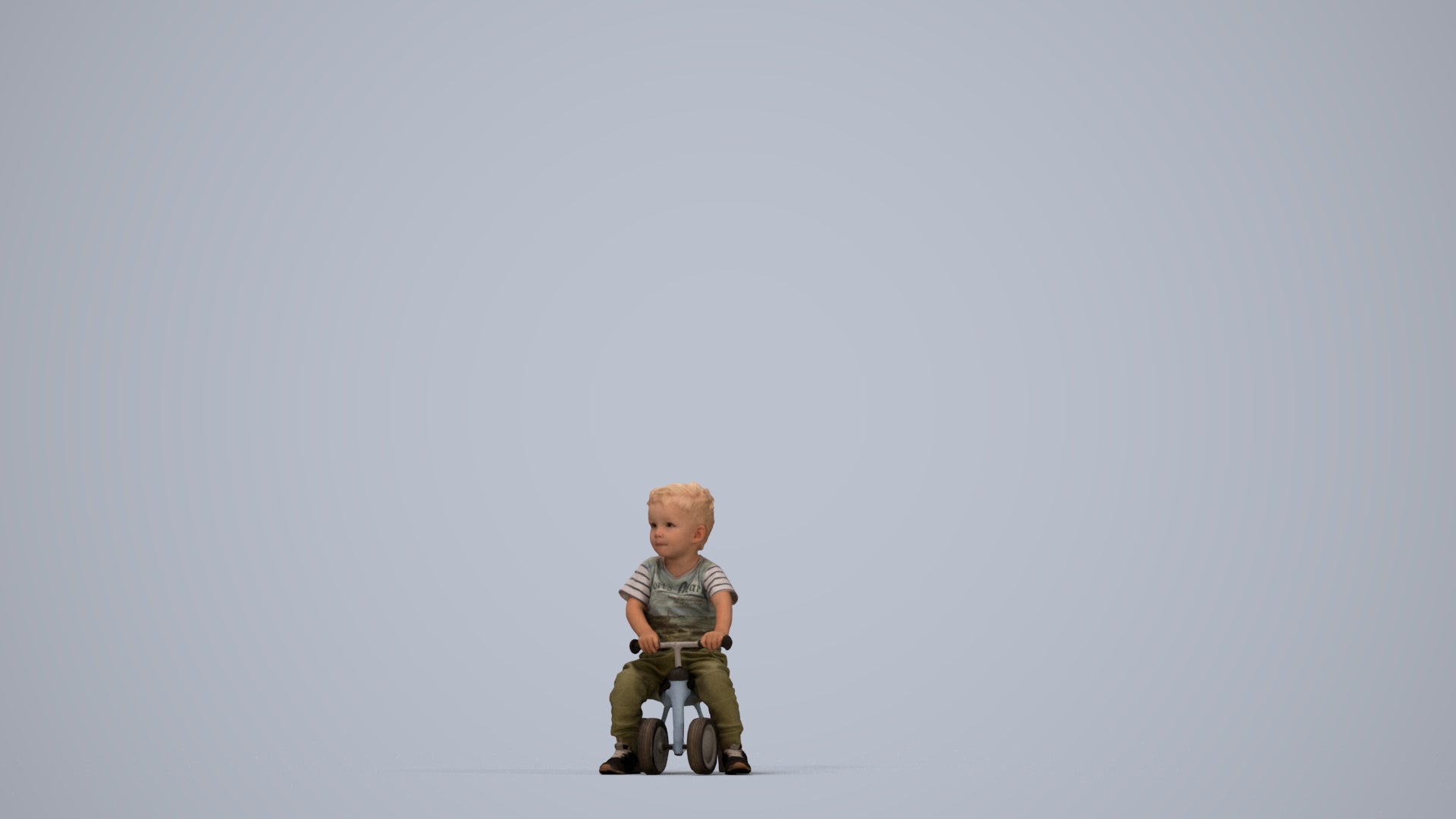 realistic 3D people boy casual kids, render-ready for V-Ray and Corona, FBX OBJ, top-down view render