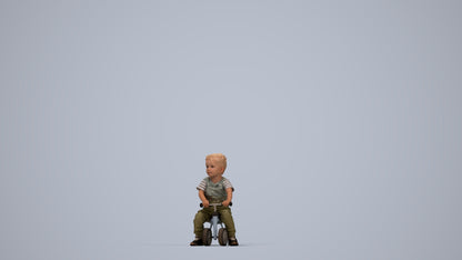 realistic 3D people boy casual kids, render-ready for V-Ray and Corona, FBX OBJ, top-down view render