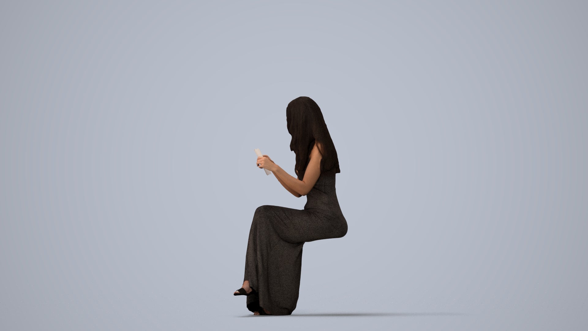 realistic 3D people woman formal formalaffairs, render-ready for V-Ray and Corona, FBX OBJ, three-quarter view render