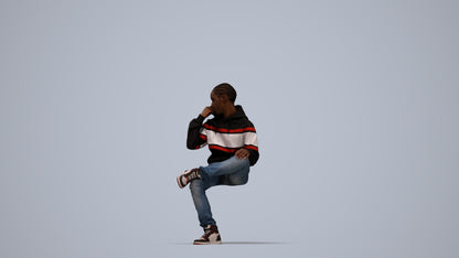 3D scanned boy kids casual, photorealistic archviz people for Enscape and SketchUp, top-down view render
