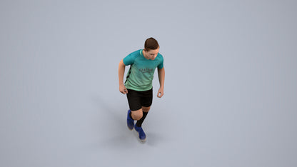 scanned 3D boy sport, photogrammetry people for Enscape and V-Ray, back view render