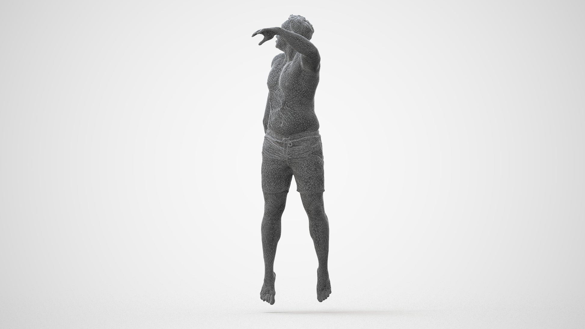 realistic 3D people man sport pool, render-ready for V-Ray and Corona, FBX OBJ, square thumbnail
