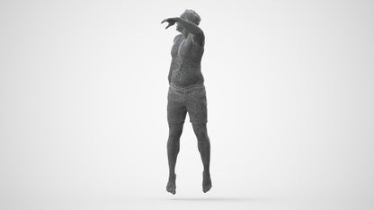 realistic 3D people man sport pool, render-ready for V-Ray and Corona, FBX OBJ, square thumbnail