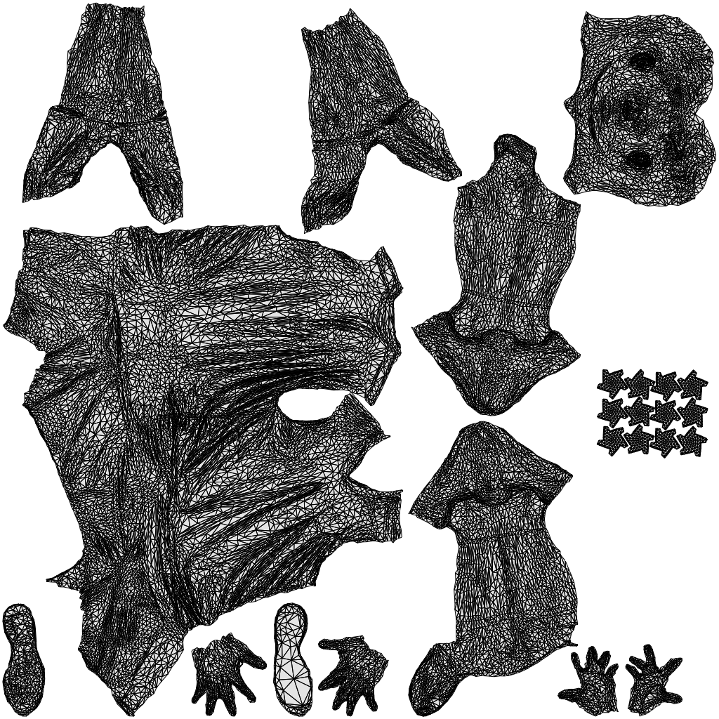 scanned 3D man sport, photogrammetry people for Enscape and V-Ray, wireframe top-down view