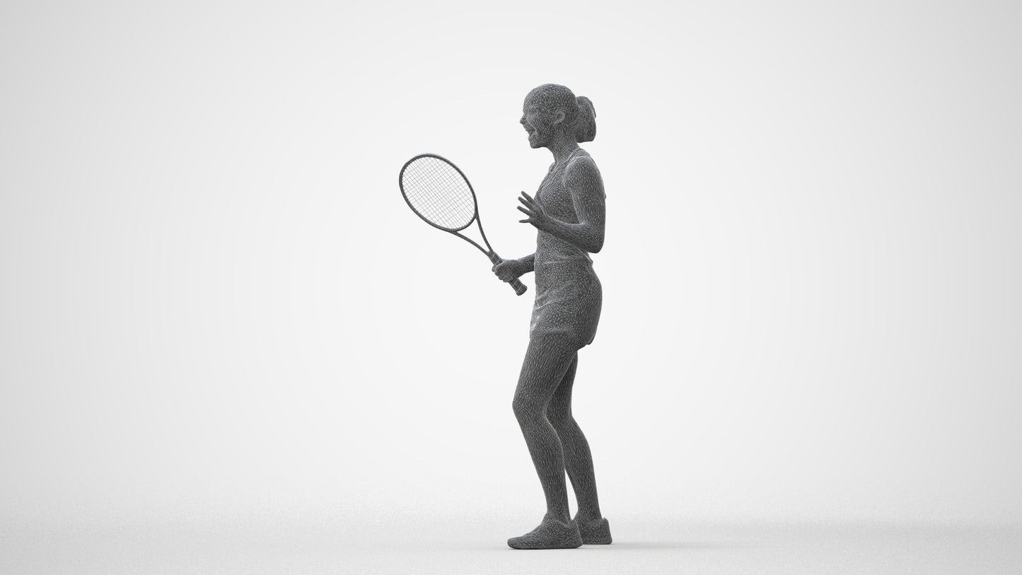 photogrammetry 3D girl sport, realistic human model archviz FBX, square thumbnail