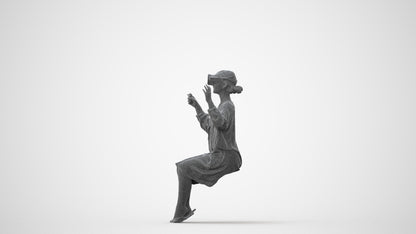 realistic 3D girl casual kids, scanned archviz people for Blender and 3ds Max, square thumbnail