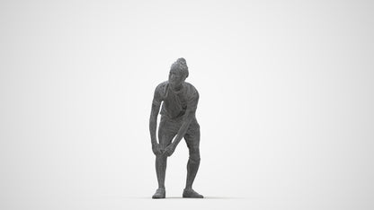 realistic 3D man sport, scanned archviz people for Blender and 3ds Max, wireframe back view