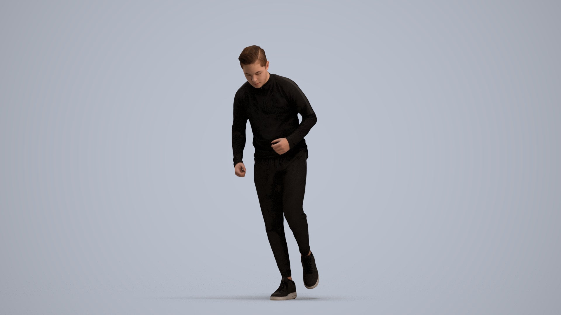 3D scanned boy sport casual, photorealistic archviz people for Enscape and SketchUp, standing pose render