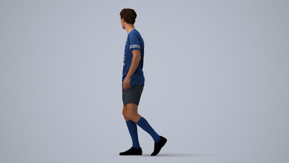 3D scanned man sport, photorealistic archviz people for Enscape and SketchUp, three-quarter view render
