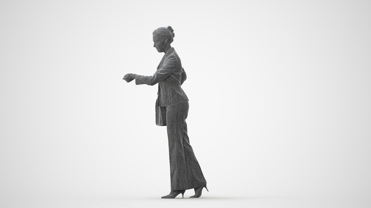realistic 3D people woman business mix, render-ready for V-Ray and Corona, FBX OBJ, square thumbnail