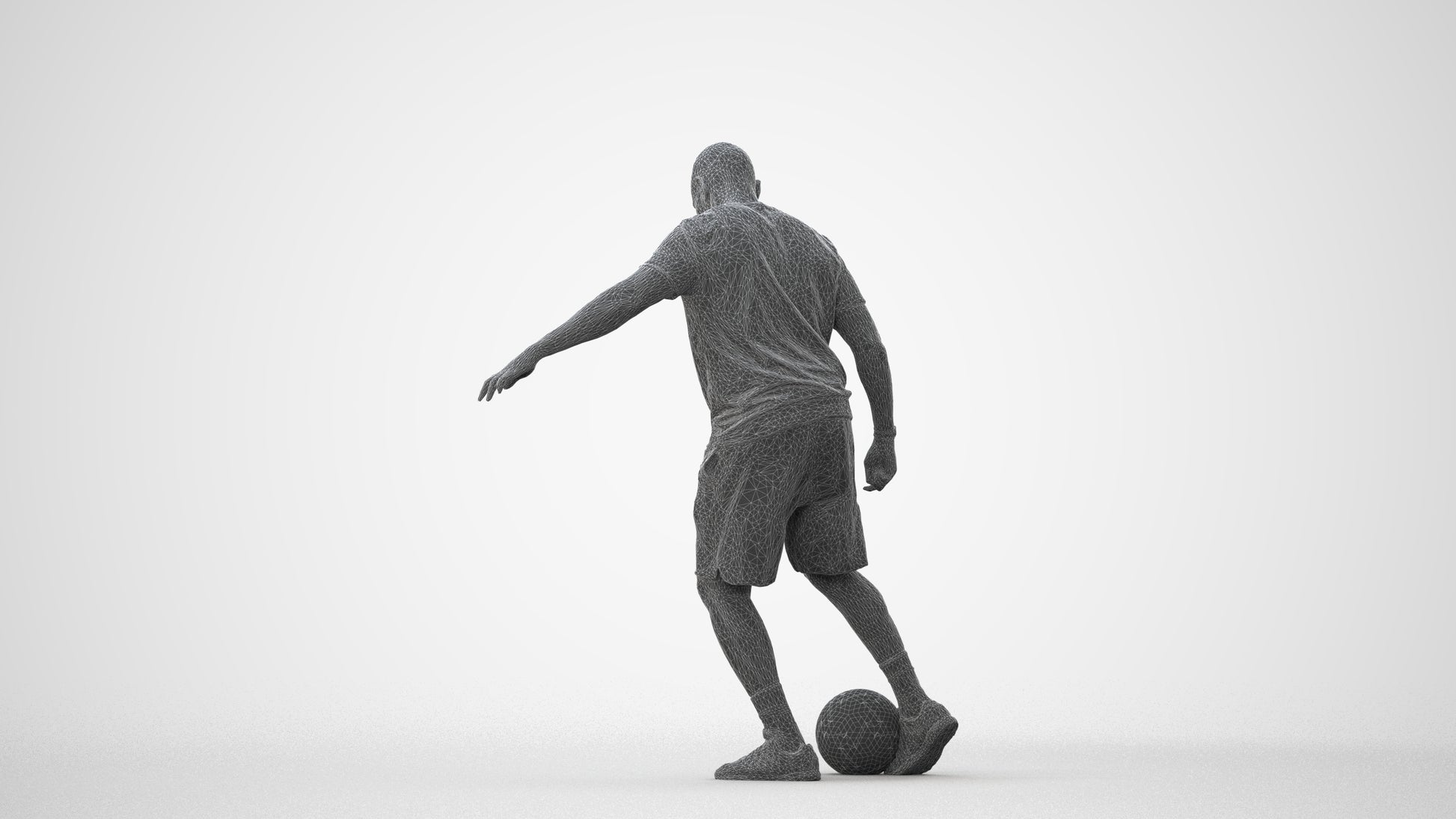 3D people model man sport, scanned human for 3ds Max rendering, square thumbnail