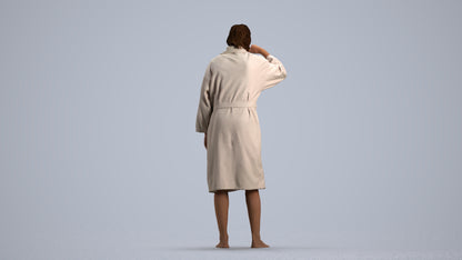 photogrammetry 3D man casual bathroom, realistic human model archviz FBX, front view render