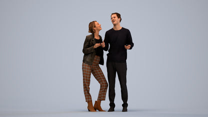 scanned 3D senior woman business shopping, photogrammetry people for Enscape and V-Ray, standing pose render