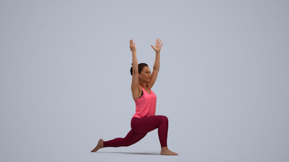 realistic 3D people woman sport, render-ready for V-Ray and Corona, FBX OBJ, standing pose render