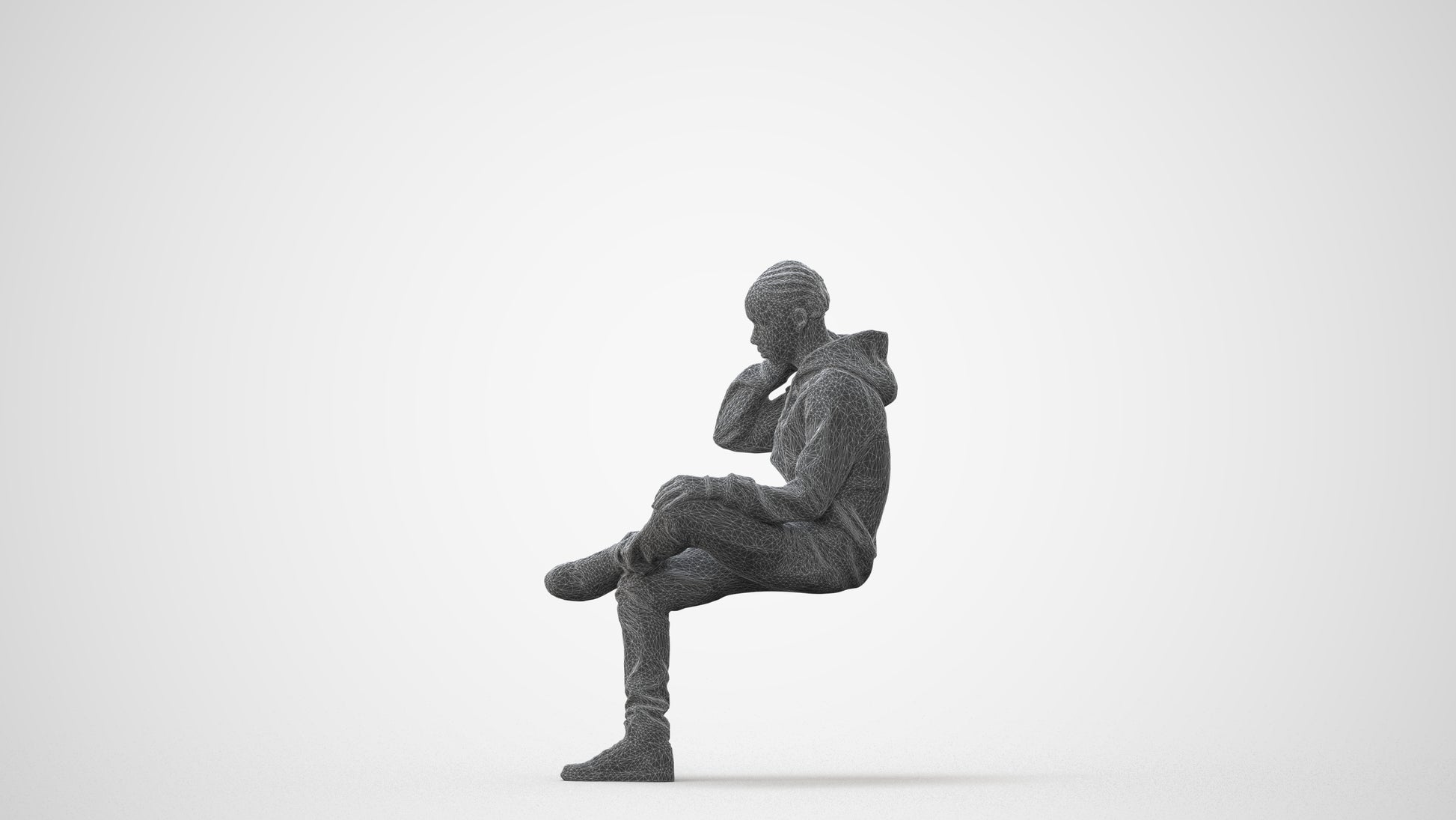 3D scanned boy kids casual, photorealistic archviz people for Enscape and SketchUp, square thumbnail