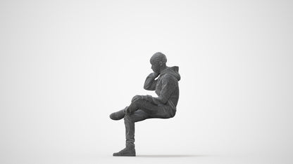 3D scanned boy kids casual, photorealistic archviz people for Enscape and SketchUp, square thumbnail