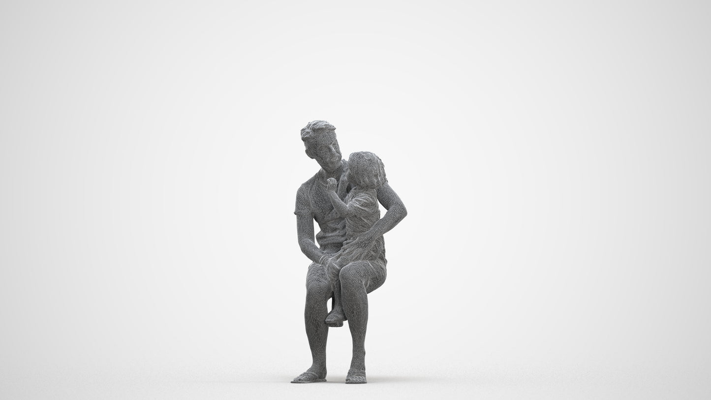 scanned 3D boy casual kids, photogrammetry people for Enscape and V-Ray, three-quarter front view render