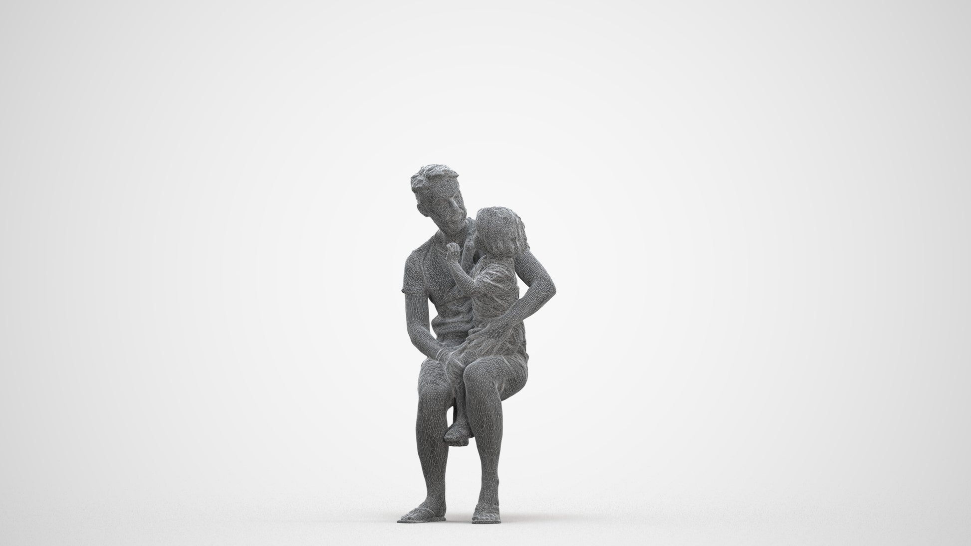 scanned 3D boy casual kids, photogrammetry people for Enscape and V-Ray, three-quarter front view render