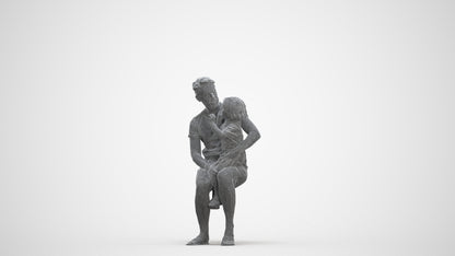 scanned 3D boy casual kids, photogrammetry people for Enscape and V-Ray, three-quarter front view render