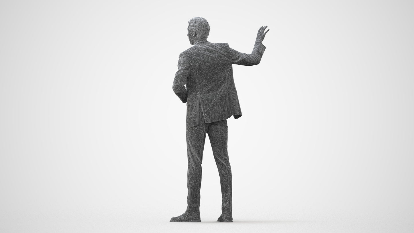 3D scanned man shopping business, photorealistic archviz people for Enscape and SketchUp, square thumbnail