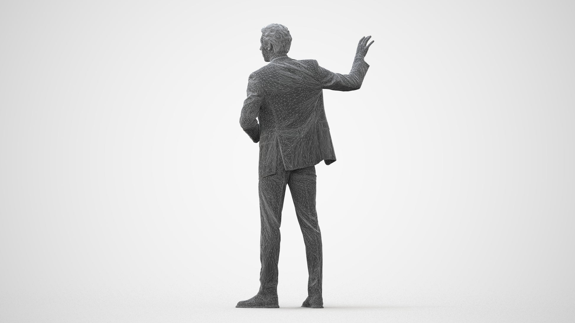 3D scanned man shopping business, photorealistic archviz people for Enscape and SketchUp, square thumbnail