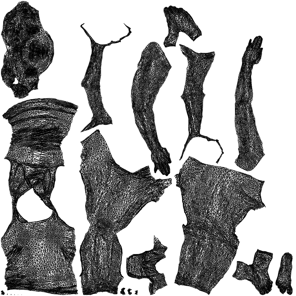 realistic 3D people woman sport, render-ready for V-Ray and Corona, FBX OBJ, wireframe top-down view