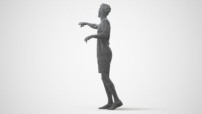 3D human model man sport, photogrammetry scanned person for archviz, square thumbnail