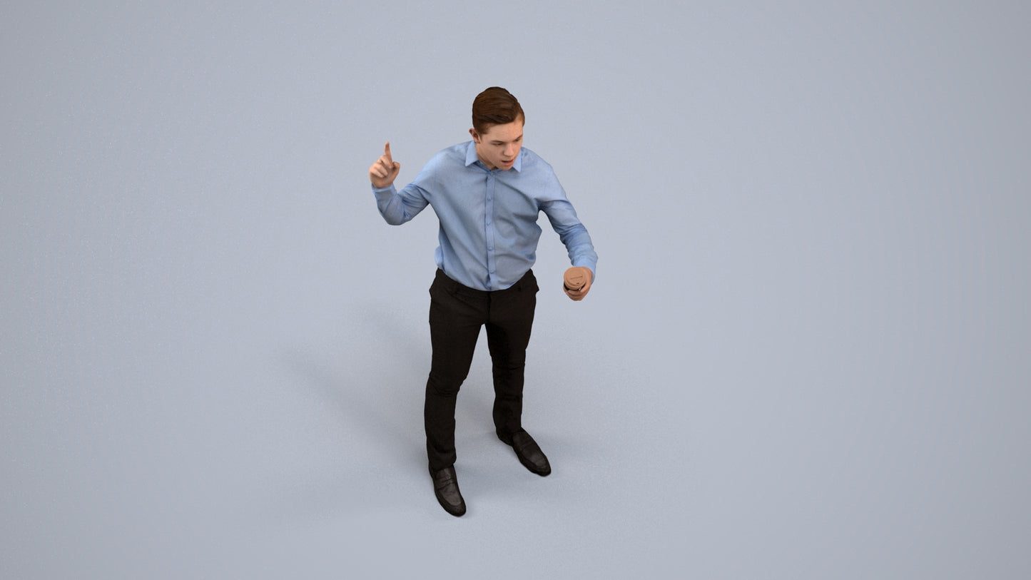 realistic 3D boy kids, scanned archviz people for Blender and 3ds Max, back view render