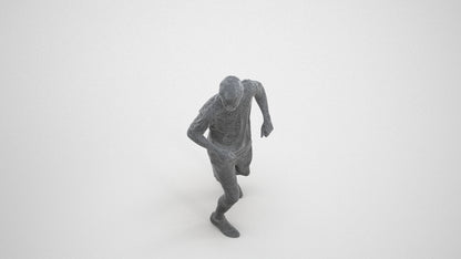 realistic 3D man sport, scanned archviz people for Blender and 3ds Max, wireframe three-quarter view