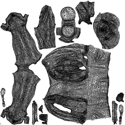 3D scanned woman walking casual, photorealistic archviz people for Enscape and SketchUp, wireframe top-down view