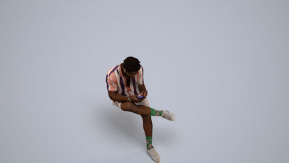 realistic 3D people man casual sitting, render-ready for V-Ray and Corona, FBX OBJ, back view render