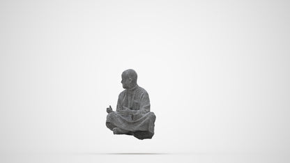 realistic 3D man casual sitting, scanned archviz people for Blender and 3ds Max, wireframe back view