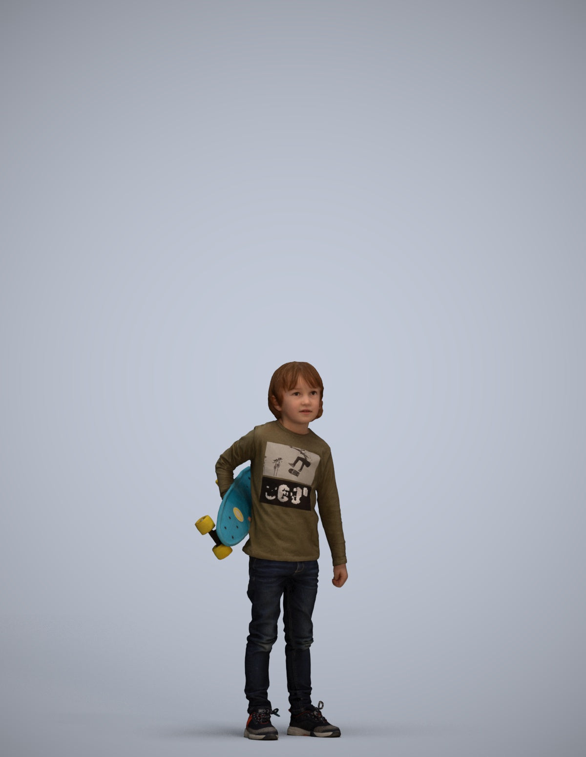 scanned 3D boy casual kids, photogrammetry people for Enscape and V-Ray