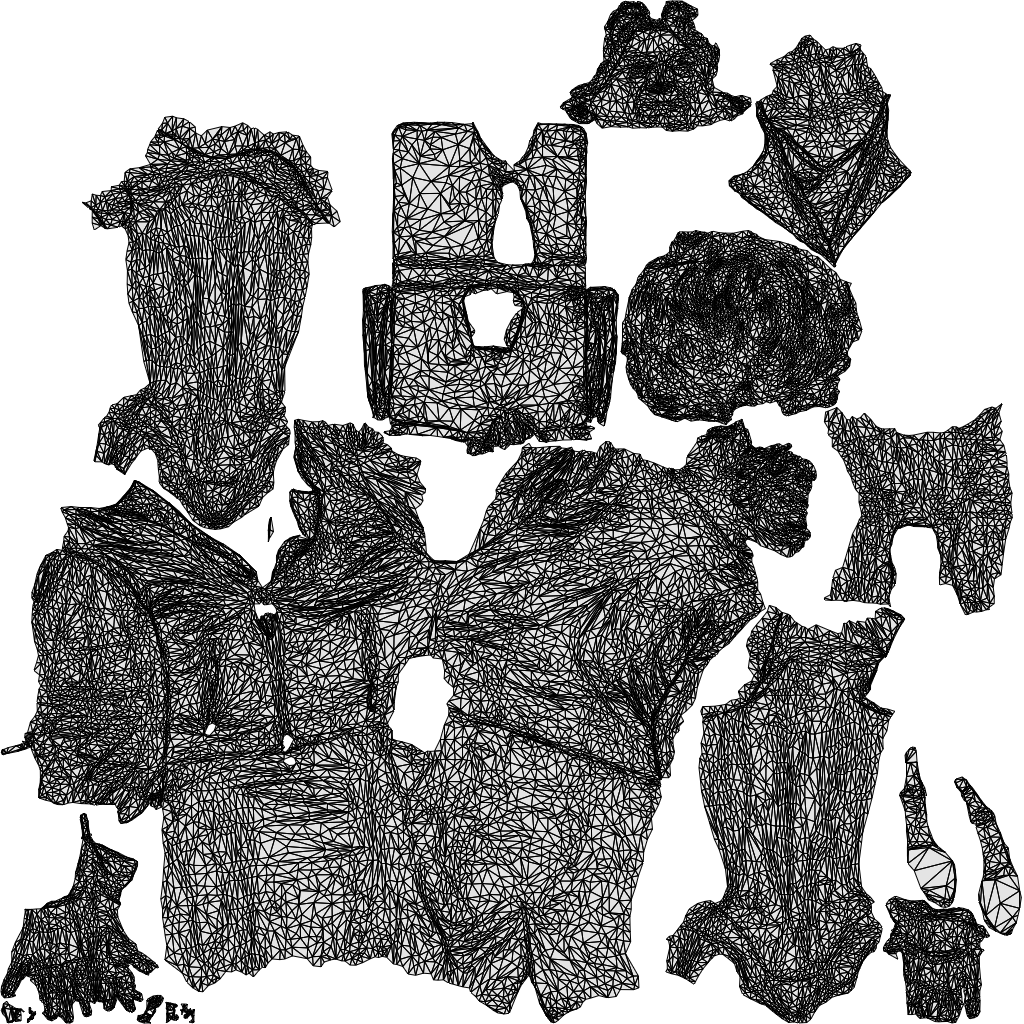 3D scanned woman walking business, photorealistic archviz people for Enscape and SketchUp, wireframe top-down view