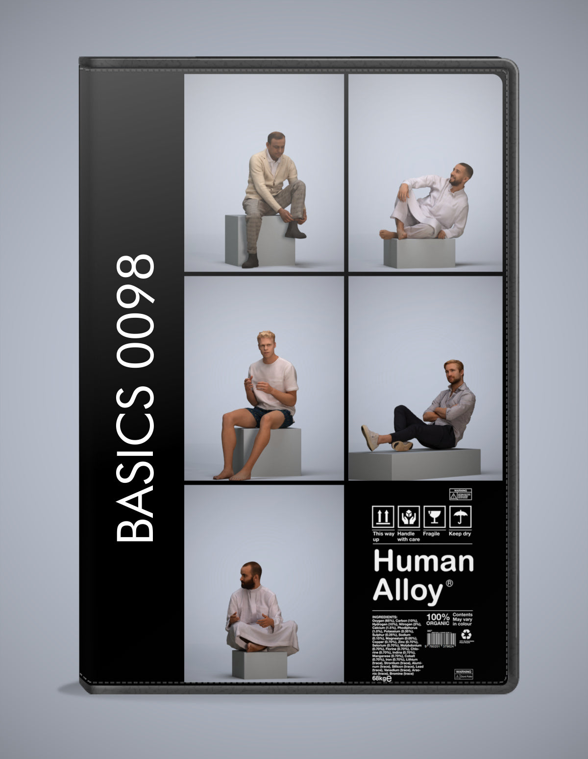6 3D scanned people sitting, photorealistic archviz pack for Enscape and SketchUp