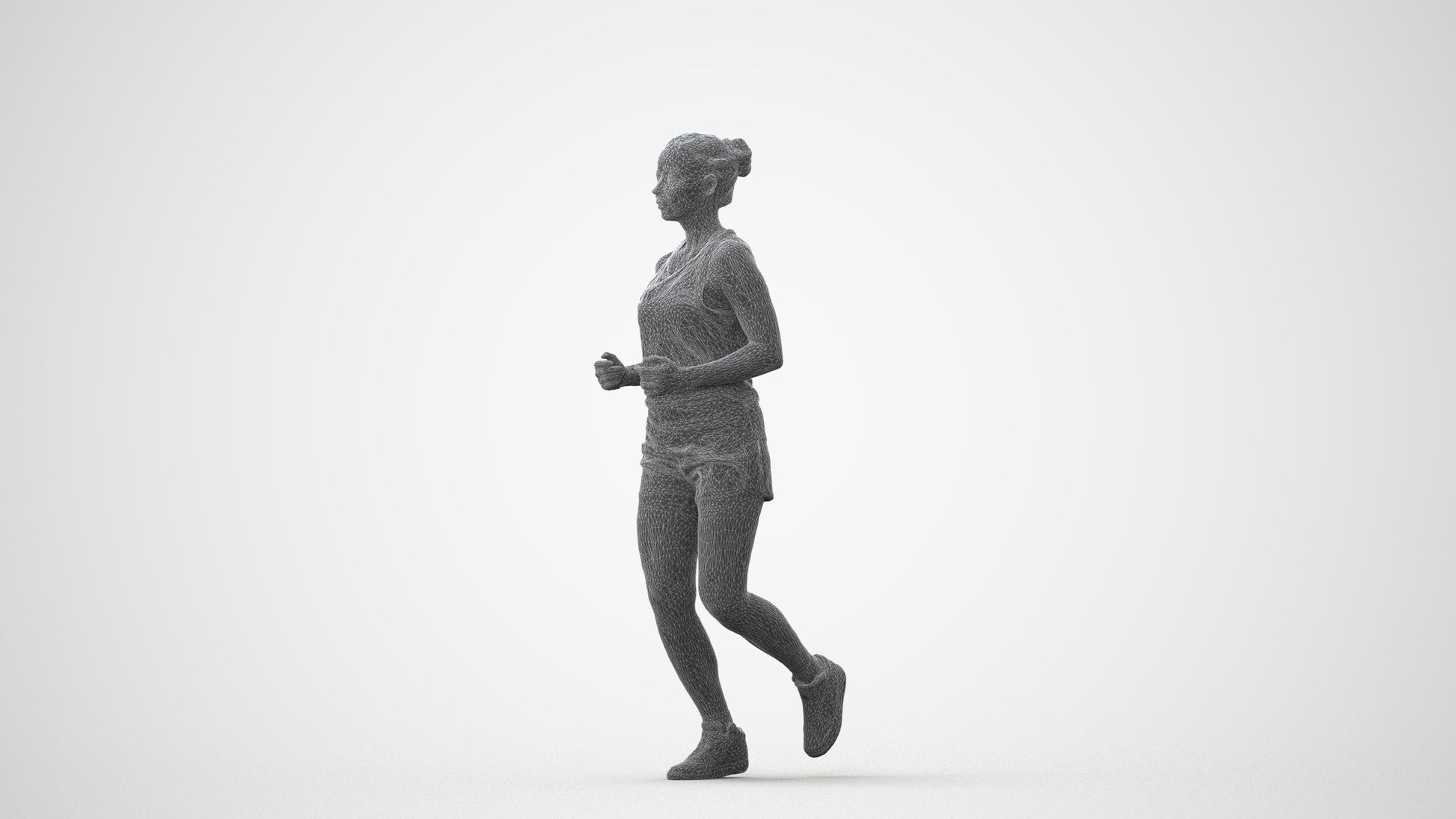 realistic 3D woman sport, scanned archviz people for Blender and 3ds Max, square thumbnail
