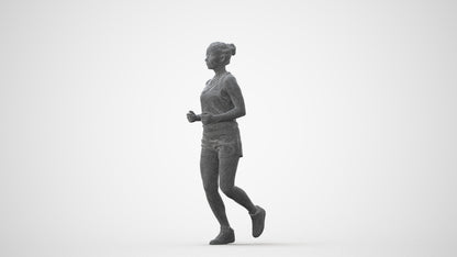 realistic 3D woman sport, scanned archviz people for Blender and 3ds Max, square thumbnail